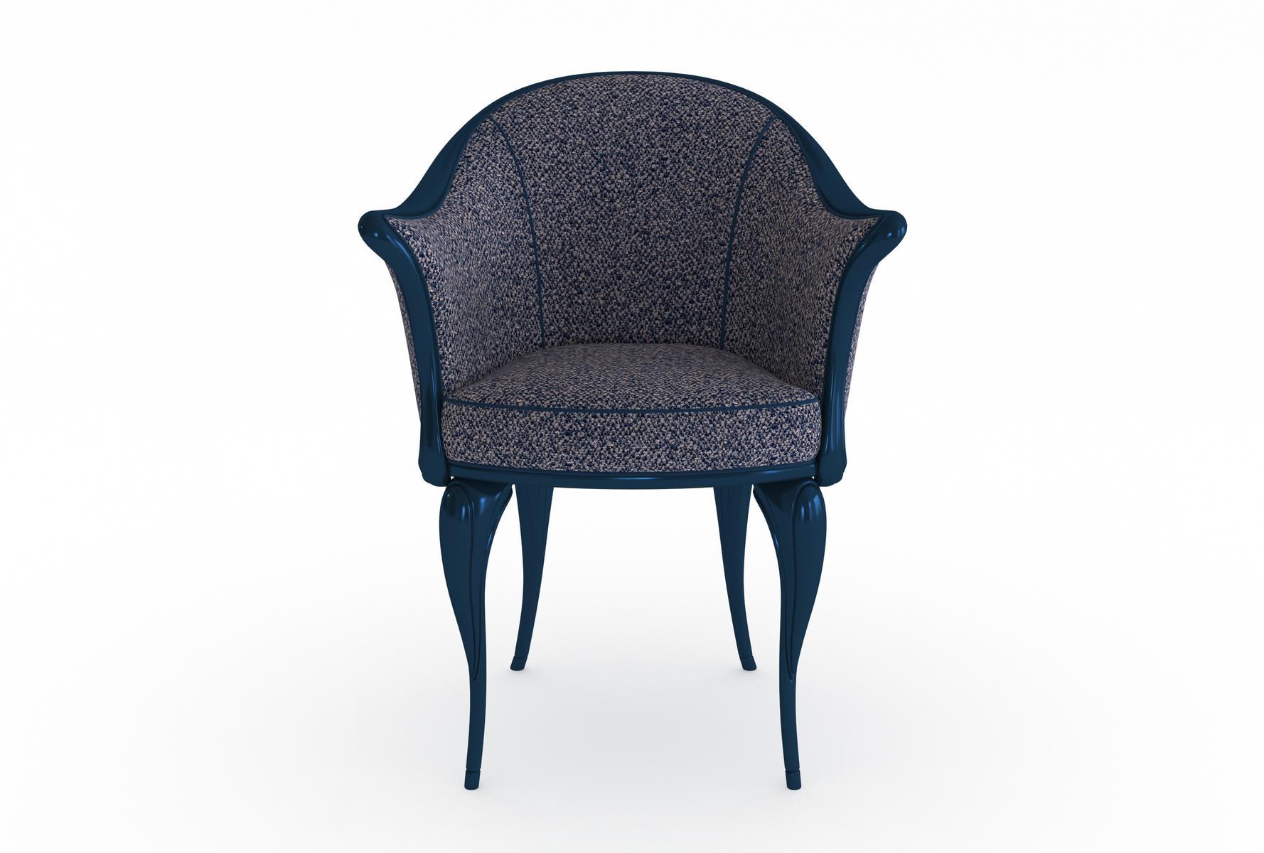 Wooden and fabric chair with armrests | Vanesio by Mantellassi 1926