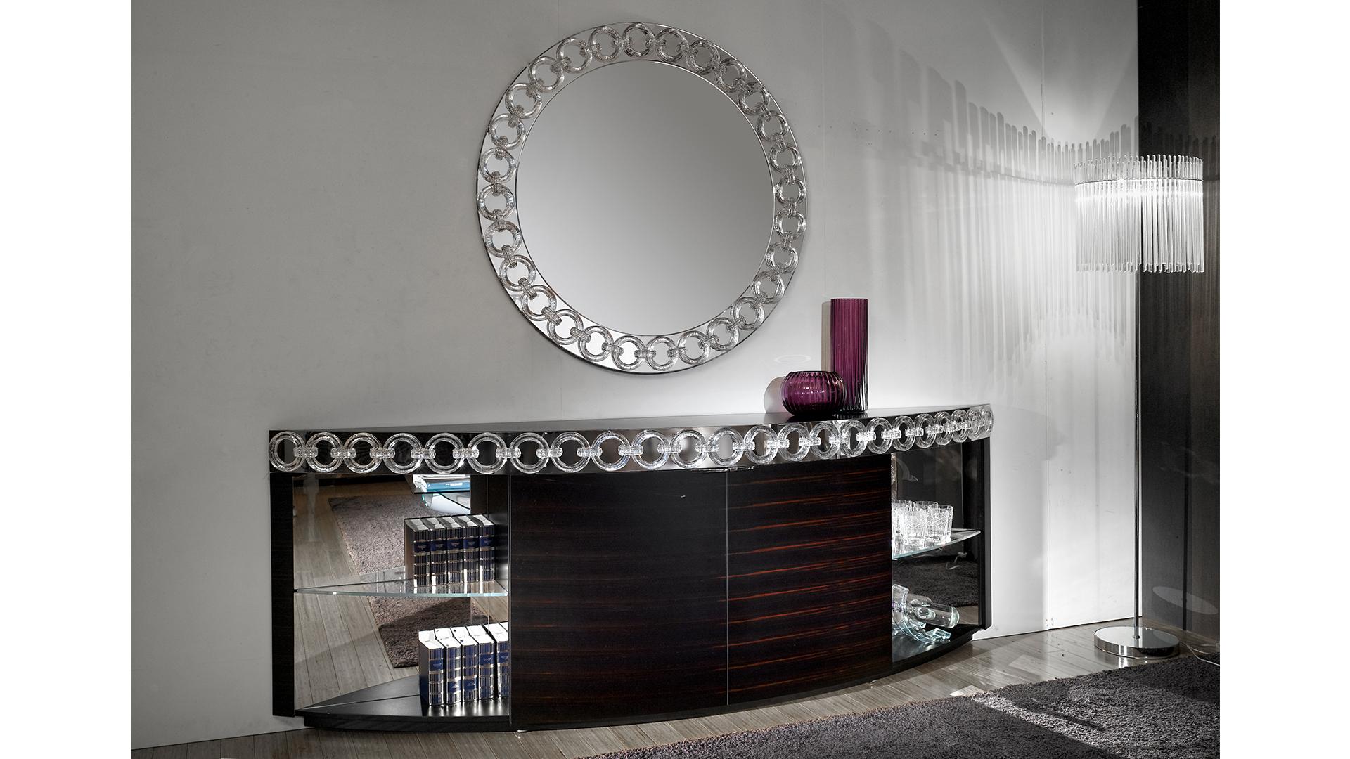 Wooden sideboard with integrated lighting | Casanova by Reflex