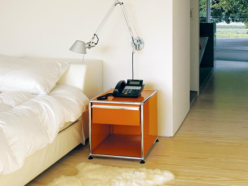 Bedside table with drawer | Haller Nightstand by USM
