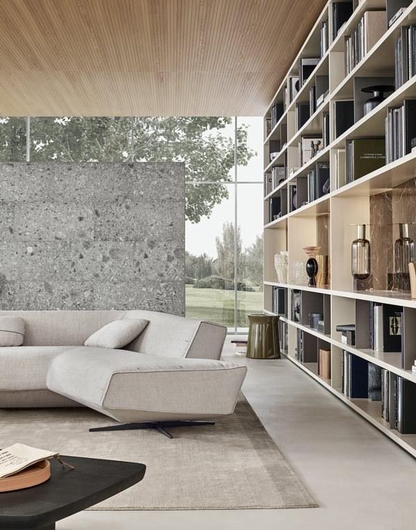 Corner upholstered fabric sofa | Sydney by Poliform