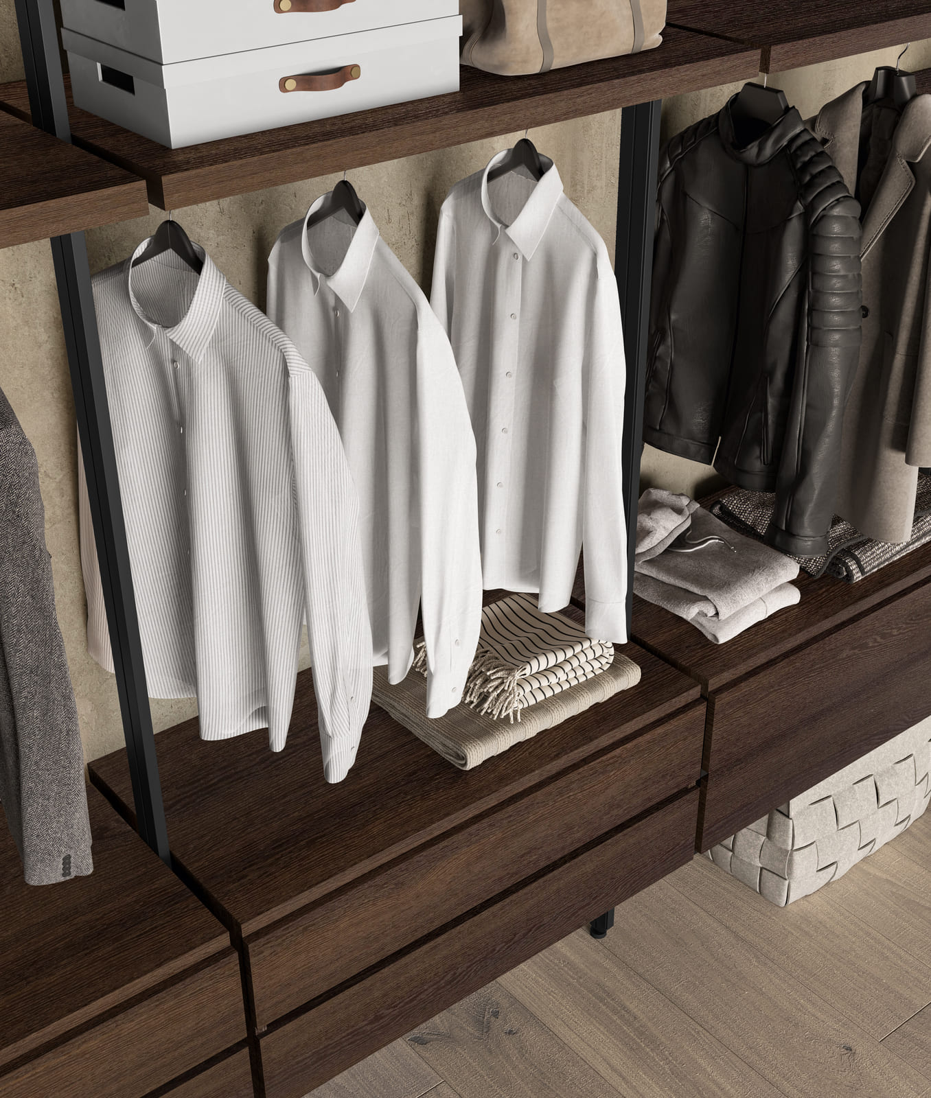 Linear melamine closet | Bamboo by Dall'Agnese