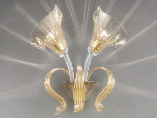 Blown glass wall lamp | Grimani by Sylcom