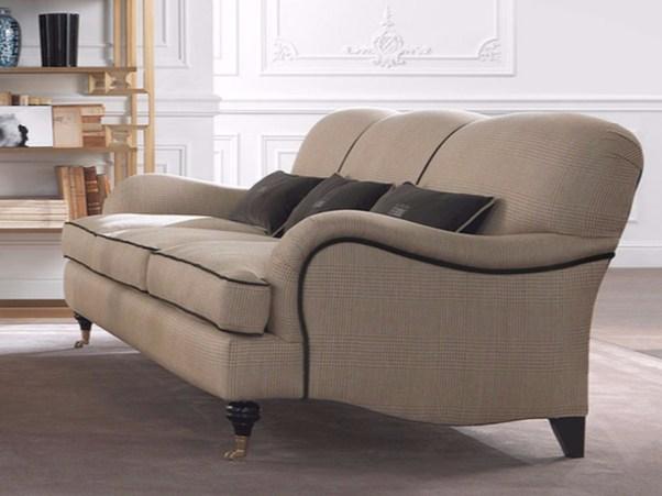 3 seater fabric sofa with castors | London by Gianfranco Ferre Home