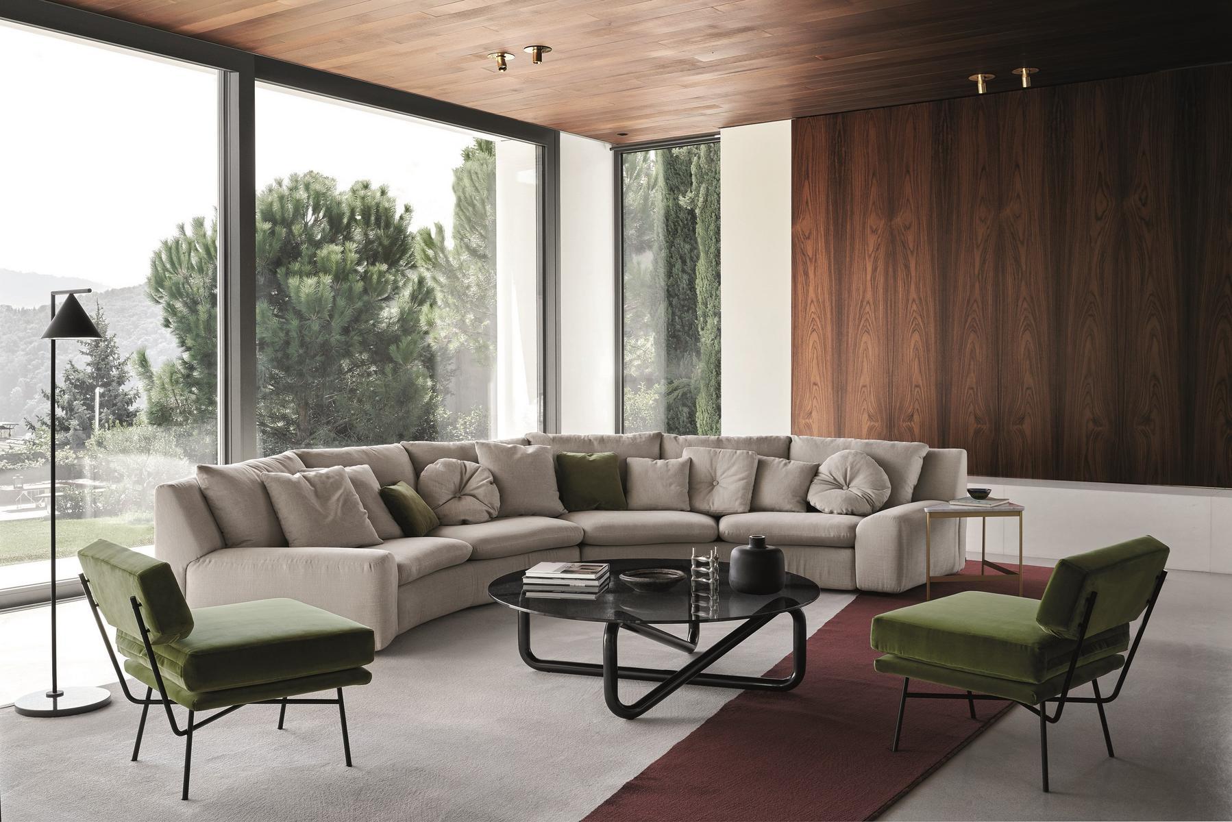Curved fabric sofa | Ben Ben by Arflex