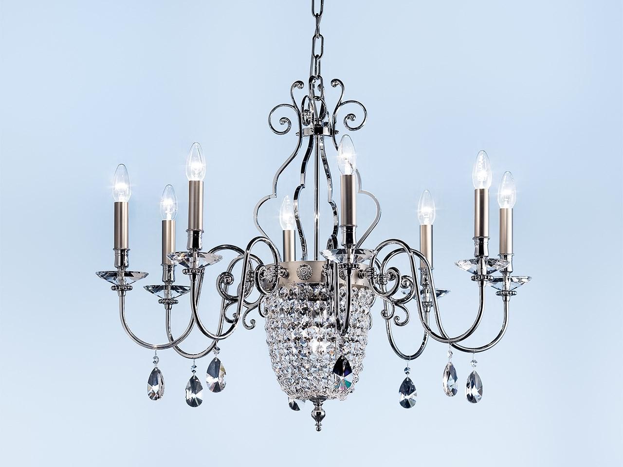 Direct light metal chandelier | Elegantia 8+1 / 12+1 by Masiero