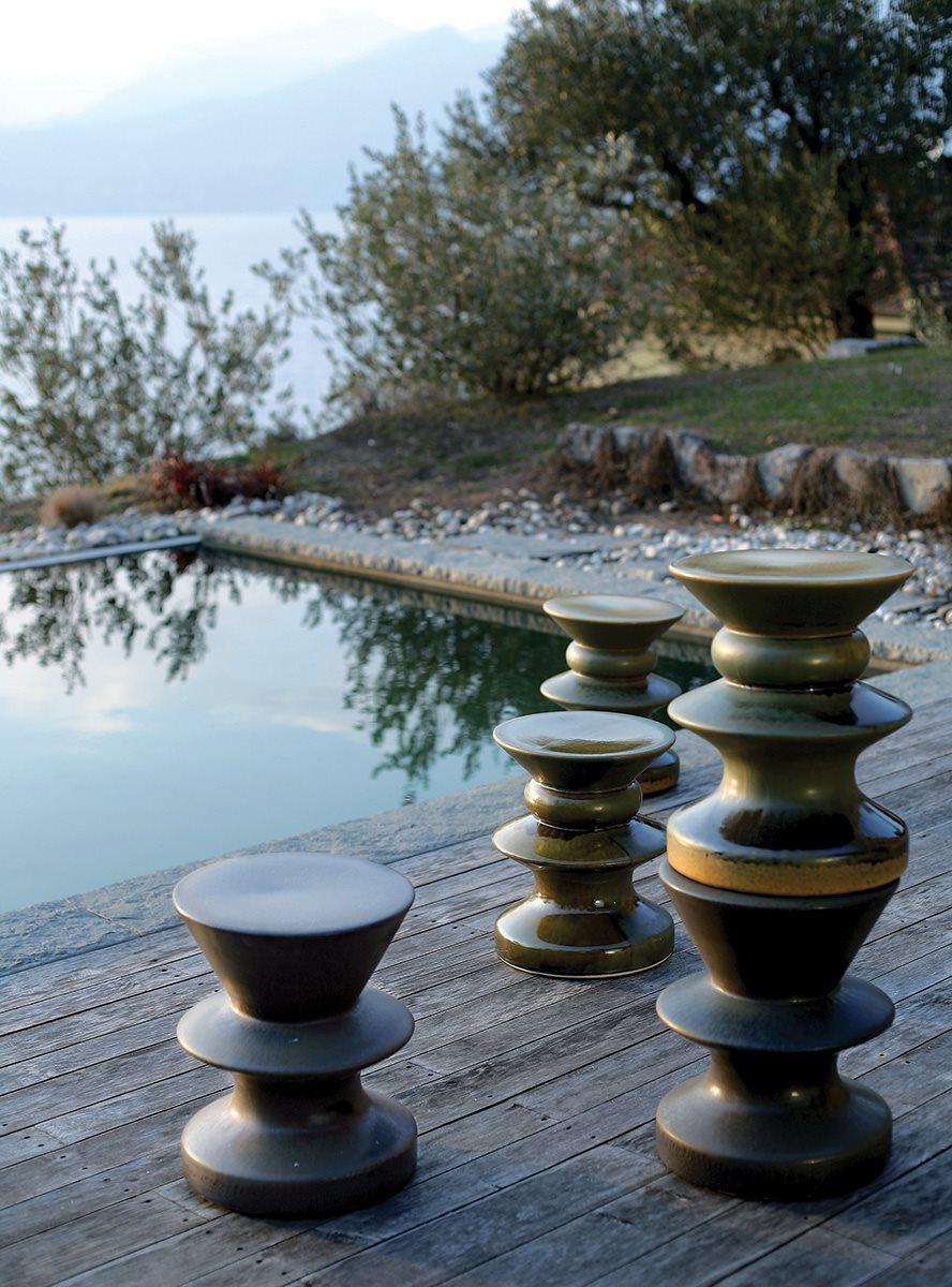 Round porcelain stoneware coffee table | Zeus 6005 by Zanotta