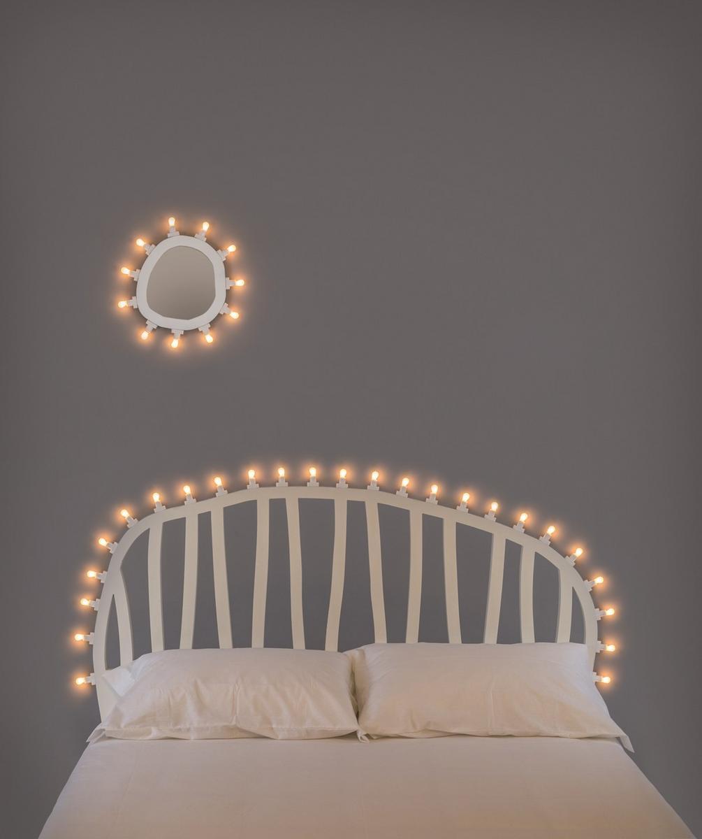 Wall-mounted mirror with integrated lighting | Luminaire Small by Seletti