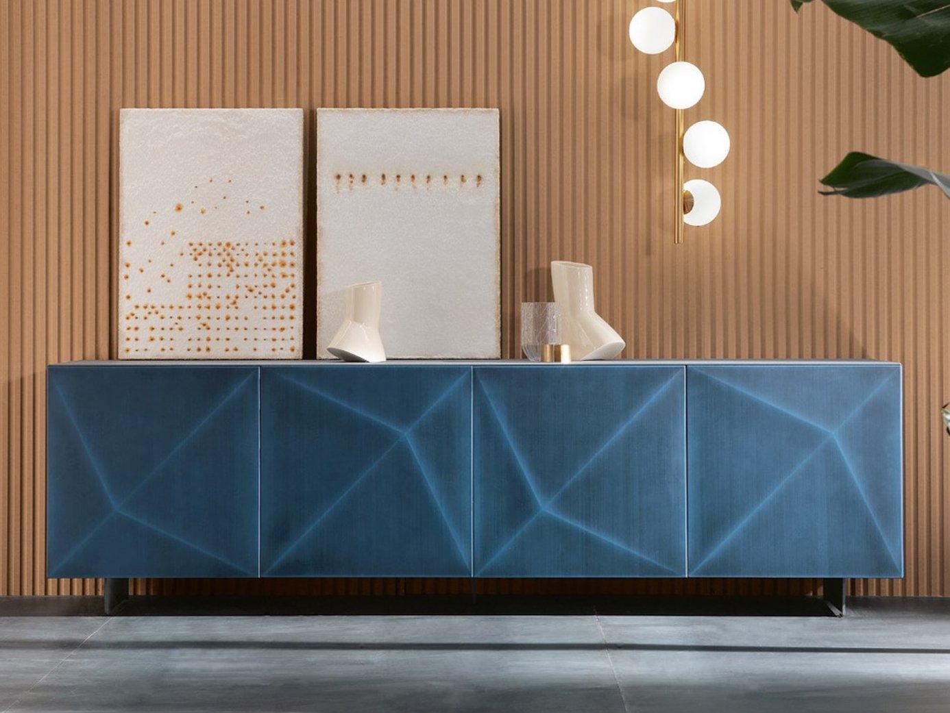 Steel and wood sideboard with doors | Cubric by Riflessi
