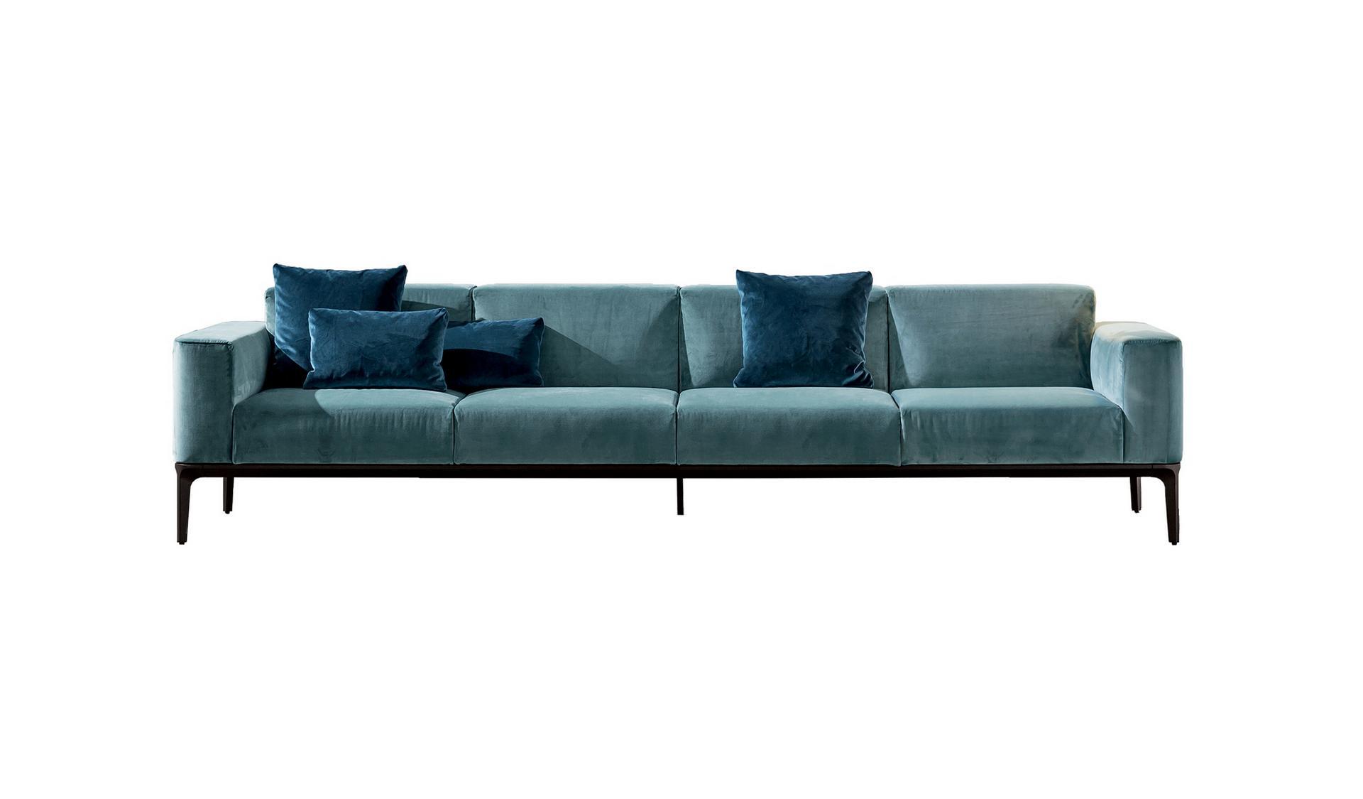 Sectional 4 seater fabric sofa | Slim by Sovet