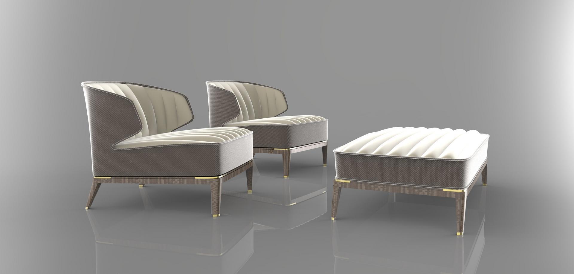 Upholstered fabric armchair | Blondie by Visionnair