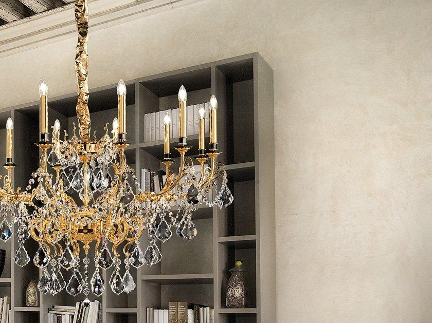 Incandescent brass chandelier with crystals | Odessa 6-65 / 8-80 by Masiero