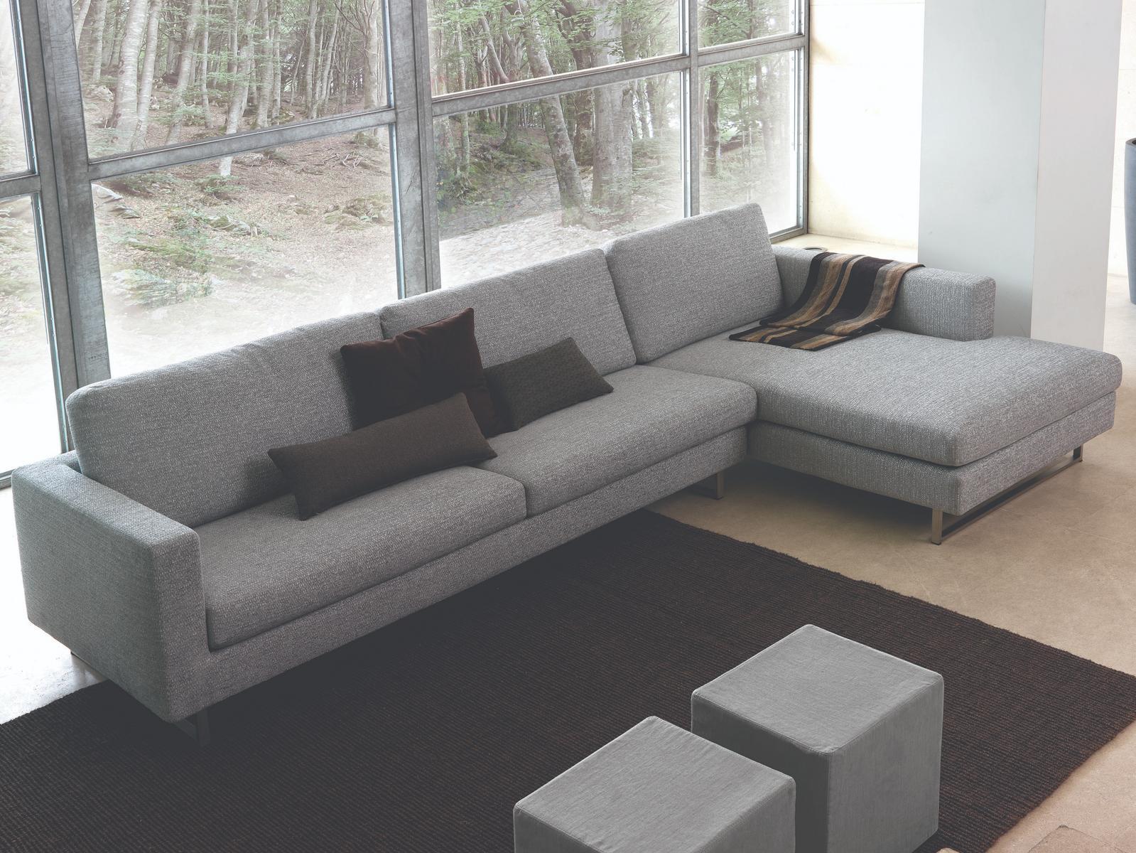 Sectional fabric sofa with removable cover | Dynamic Plus by Dema