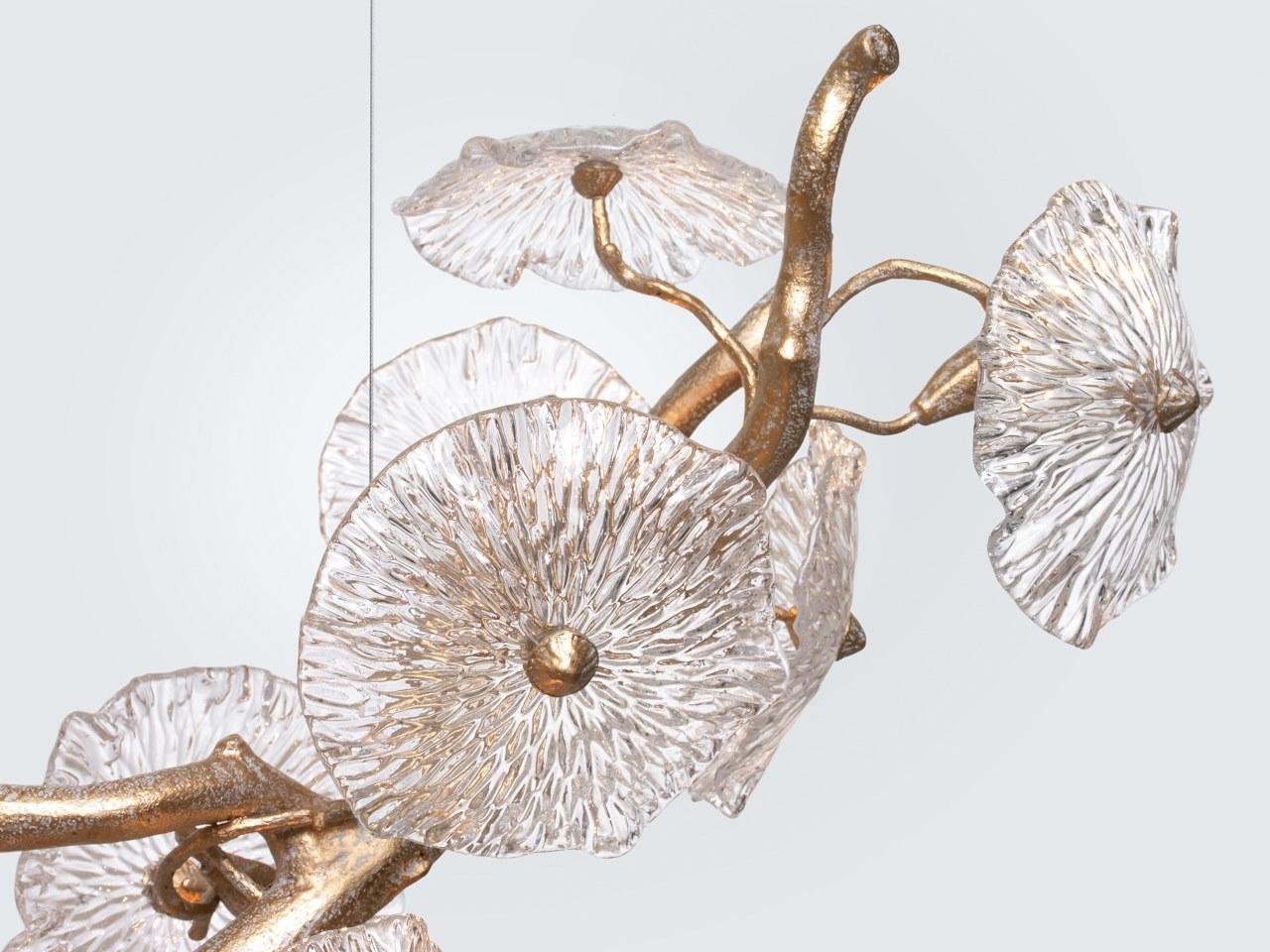 Handmade bronze pendant lamp | Nenufar Ct3377/12 by Serip