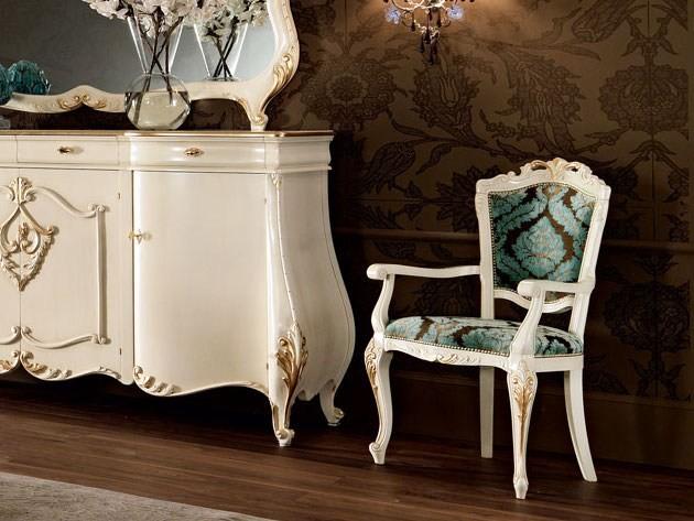 Upholstered chair with armrests | 11511 by Modenese Gastone