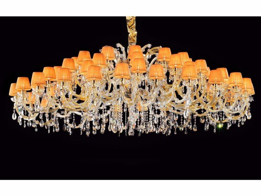 Painted metal chandelier with crystals | Maria Teresa Ve 984 by Masiero