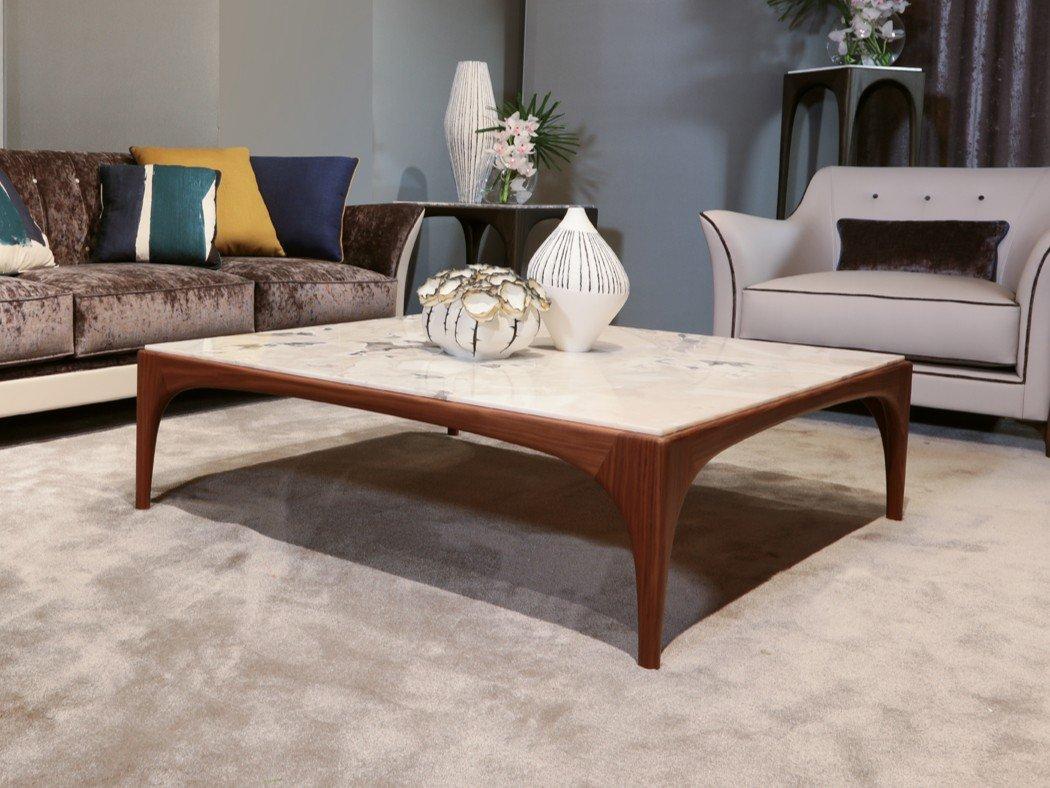 Low wooden coffee table | Teti by Ezio Bellotti