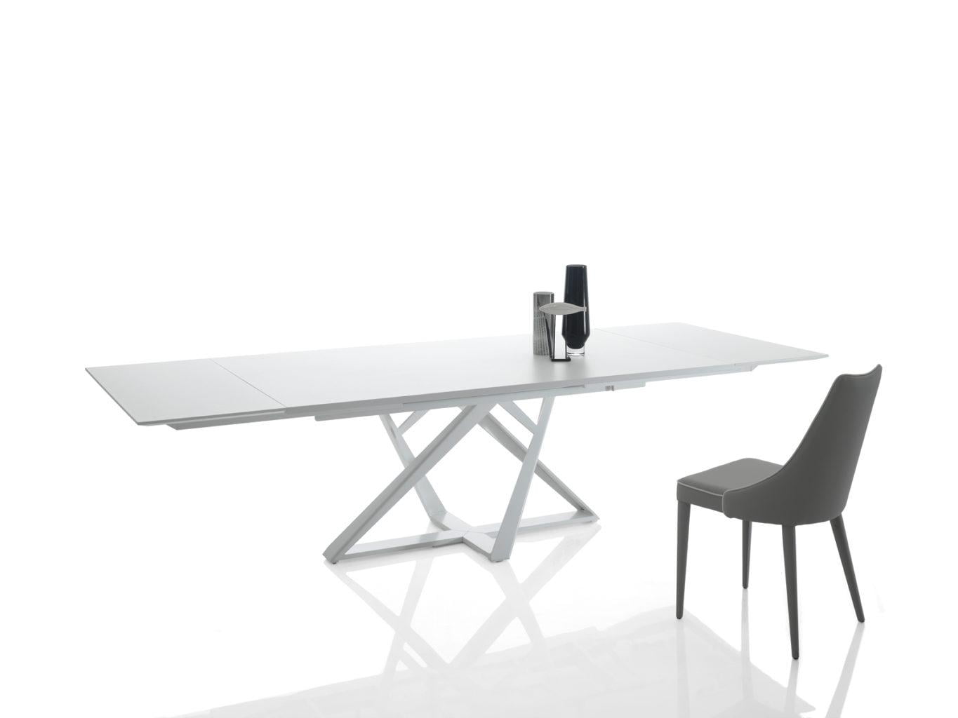 Round tempered glass table | Millennium by Bontempi