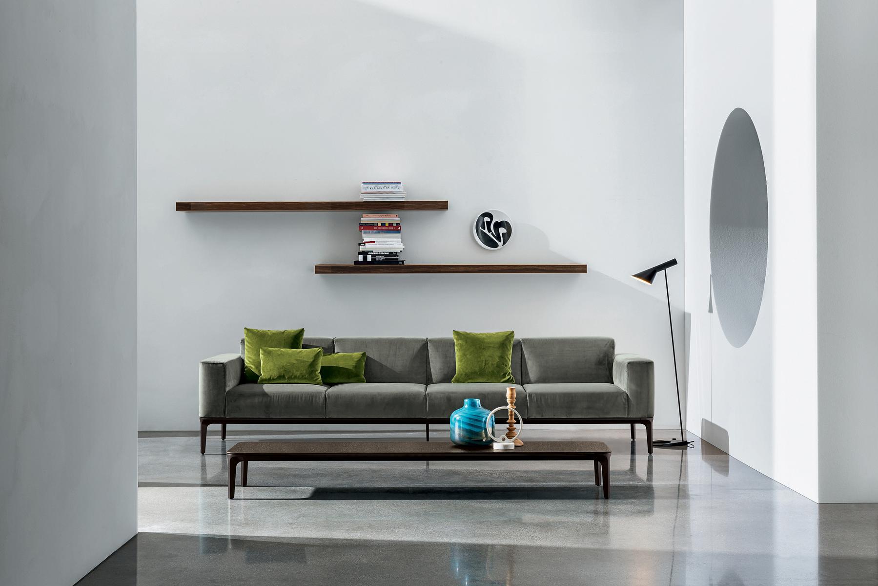 Sectional 4 seater fabric sofa | Slim by Sovet