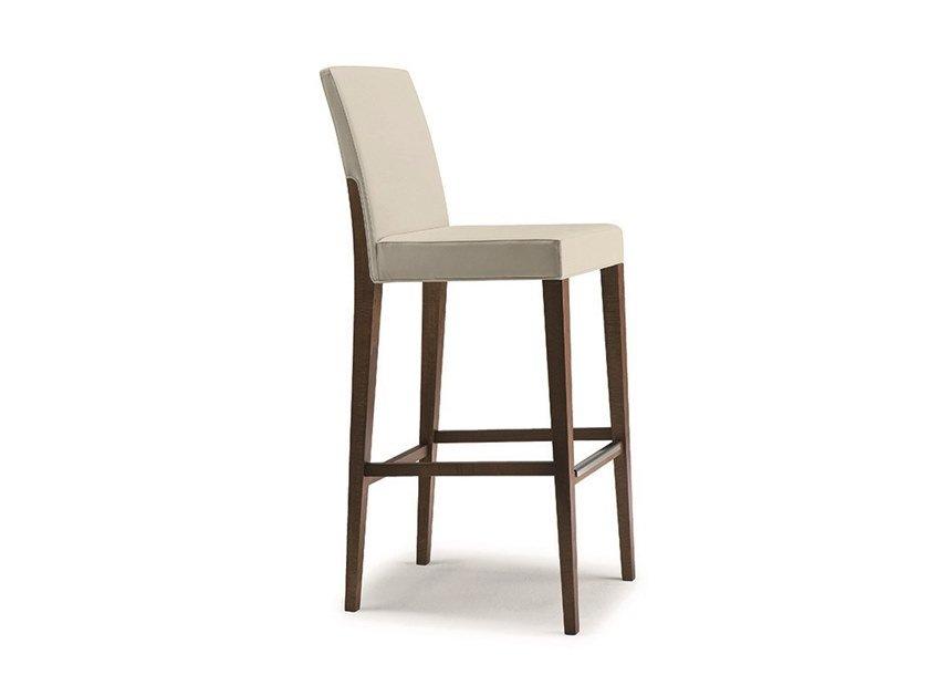 High fabric stool with footrest | Eddie by Martini interiors