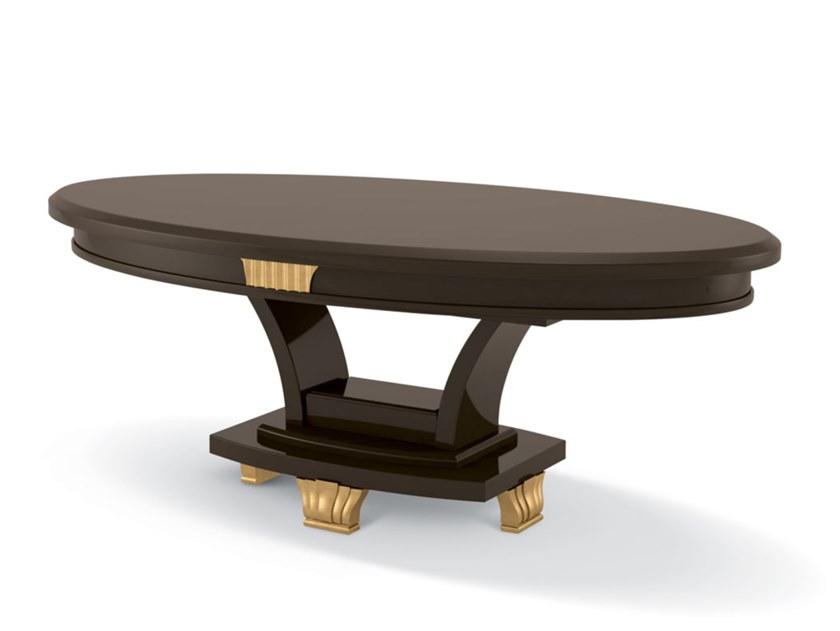 Oval wooden coffee table | 2180 by Carpanese home