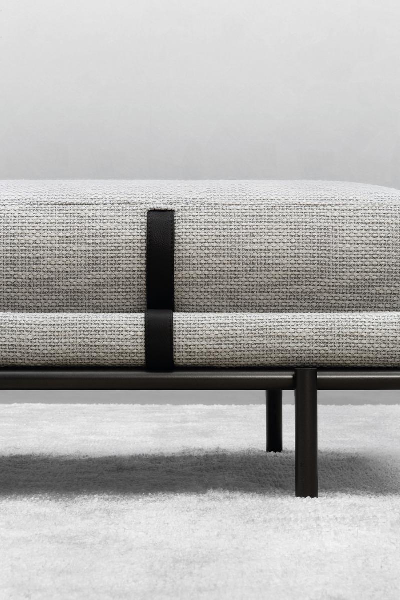 Upholstered fabric bench | New Bond by Flou