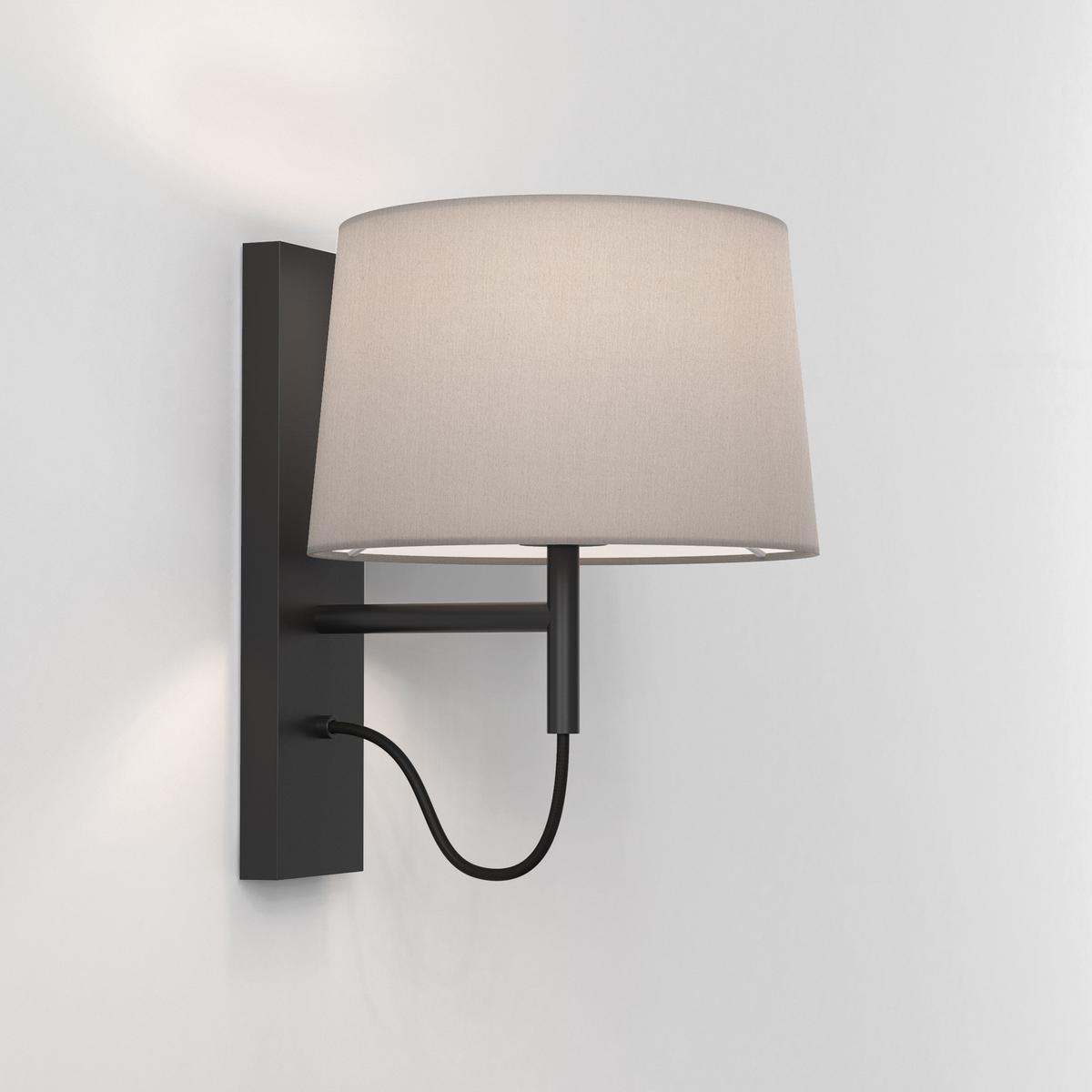 LED wall lamp in steel and fabric with fixed arm | Telegraph by Astro lighting