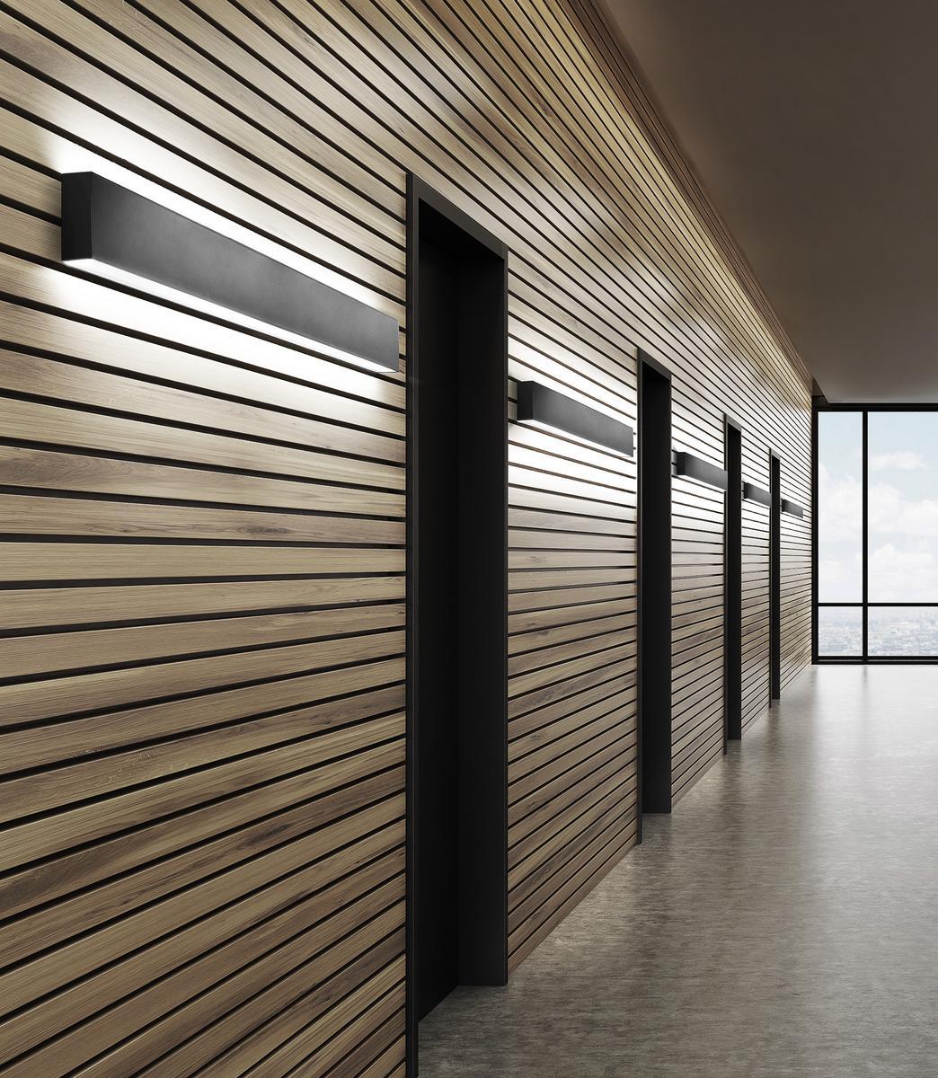 LED direct-indirect light extruded aluminium wall lamp | Giano by Panzeri