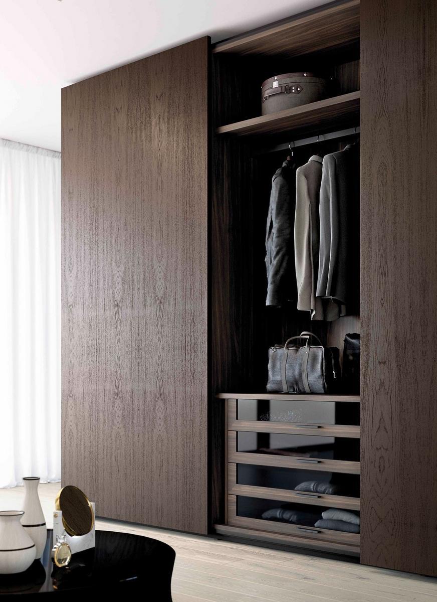 Sectional wooden wardrobe | Basic by Olivieri