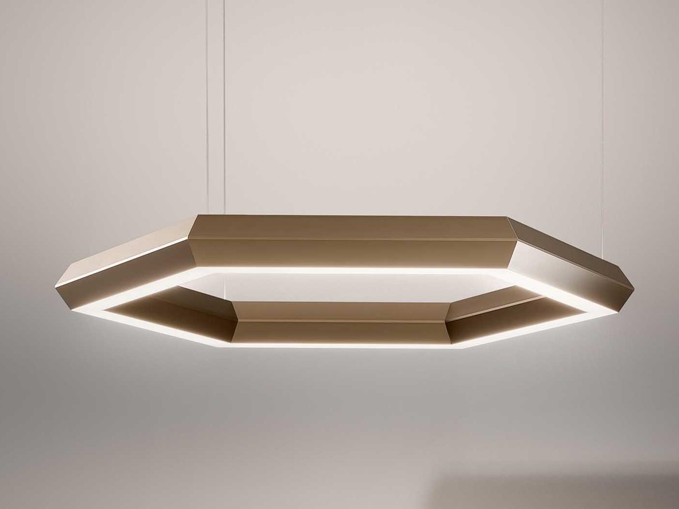 LED metal pendant lamp | Exagon by Olev