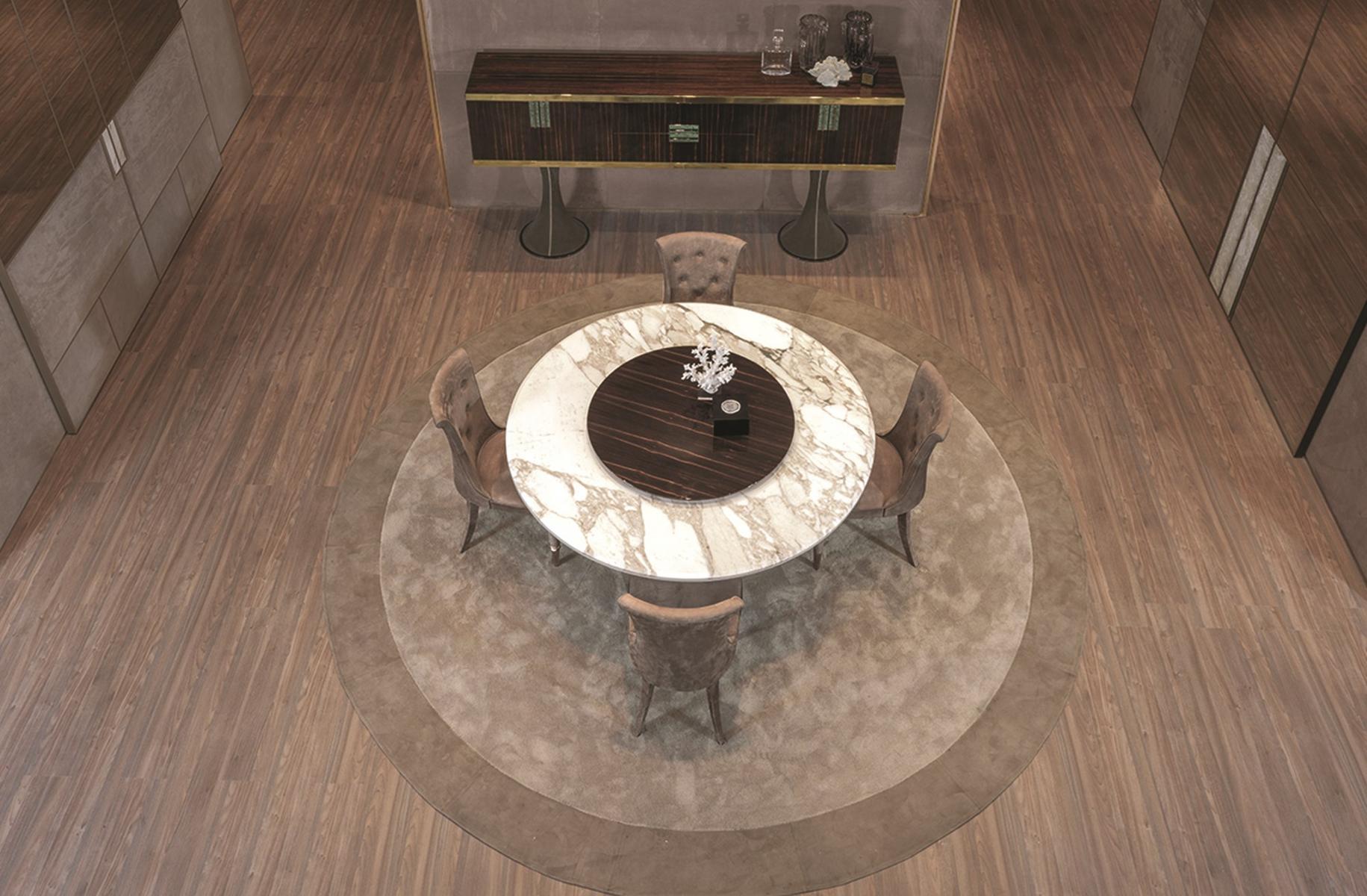 Round wool rug | Synthetic by Longhi