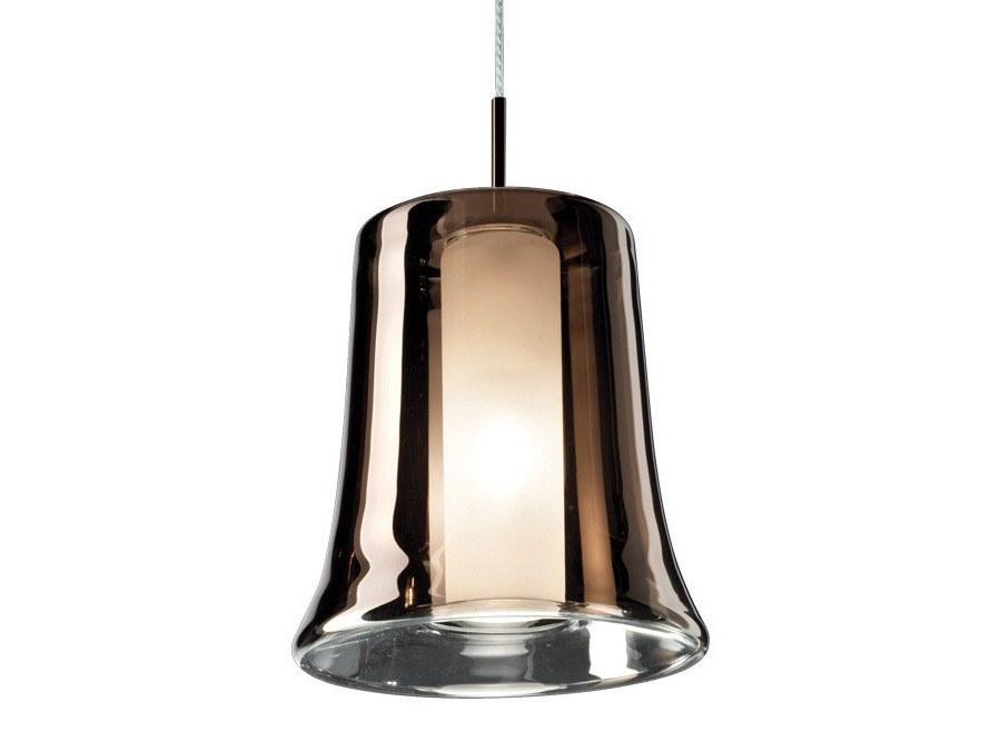 LED Borosilicate glass pendant lamp | Cloche S by Leucos