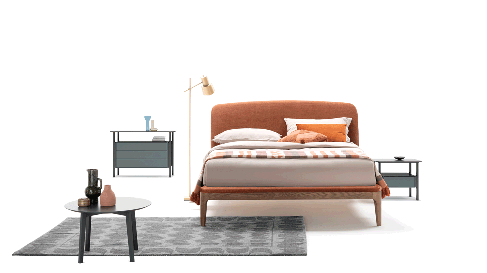 Eco-leather bed with upholstered headboard | Elegance by Dall'Agnese