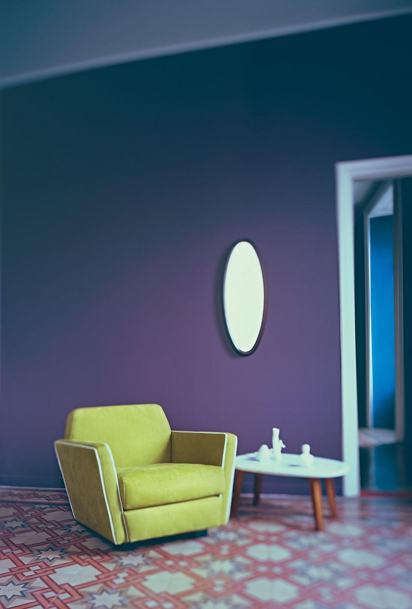 Leather armchair with armrests | Capri by Baxter