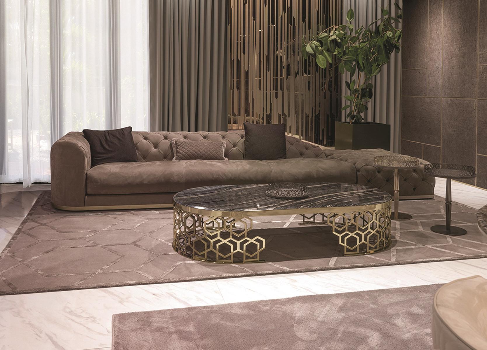Corner fabric sofa | Milton by Longhi
