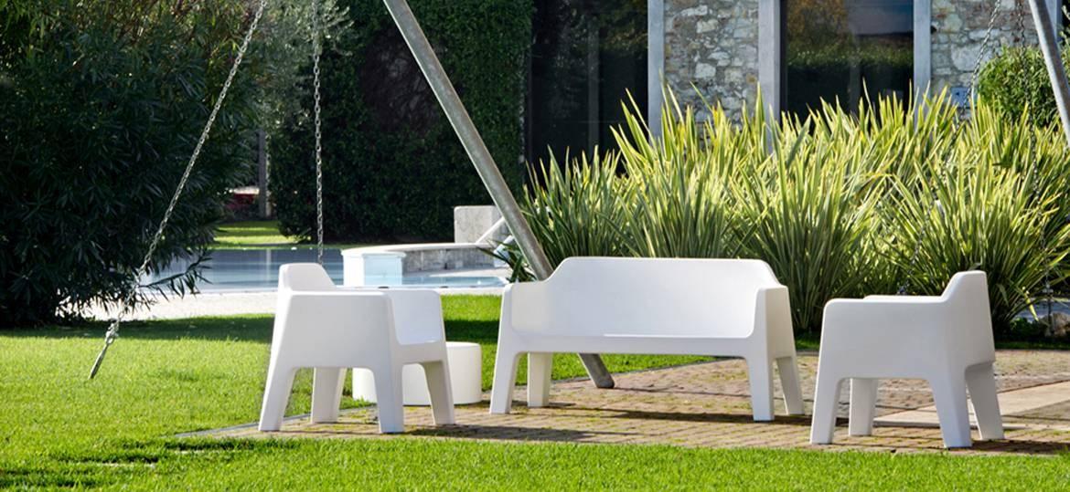 Polyethylene garden sofa | Plus 636 by Pedrali