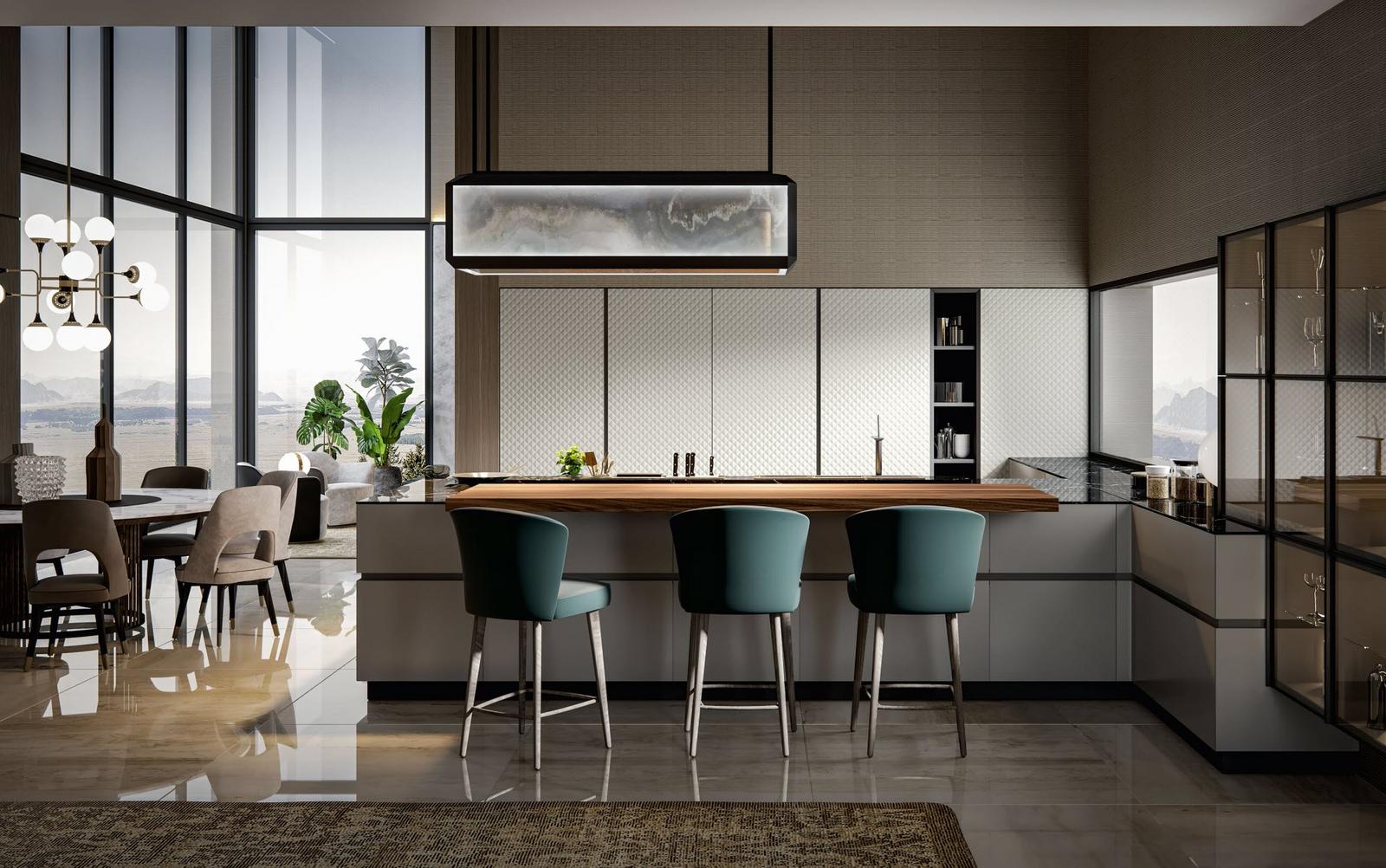 Kitchen with handles Old Line Contemporary