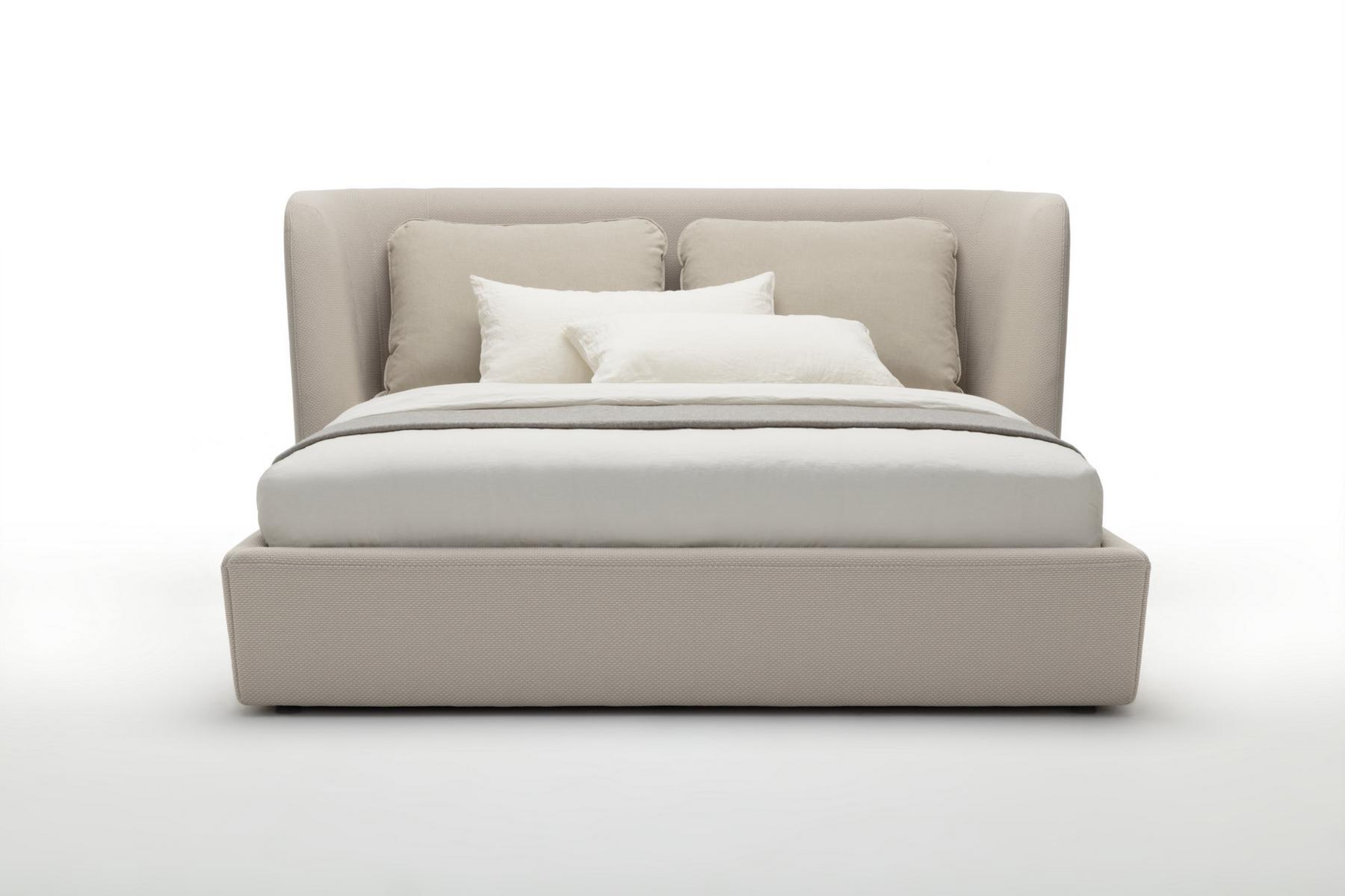 Fabric double bed | 1400 Tondo by Rolf Benz