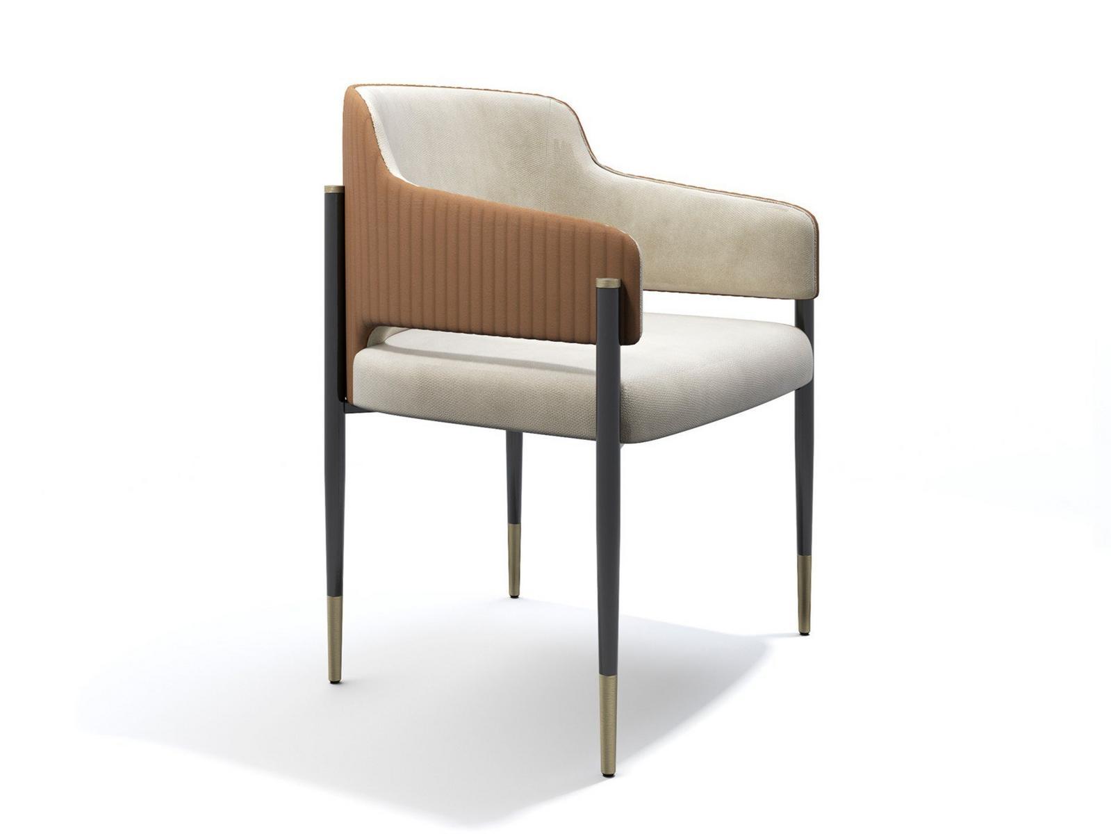 Upholstered fabric chair with armrests | Giuliette by Capital Collection