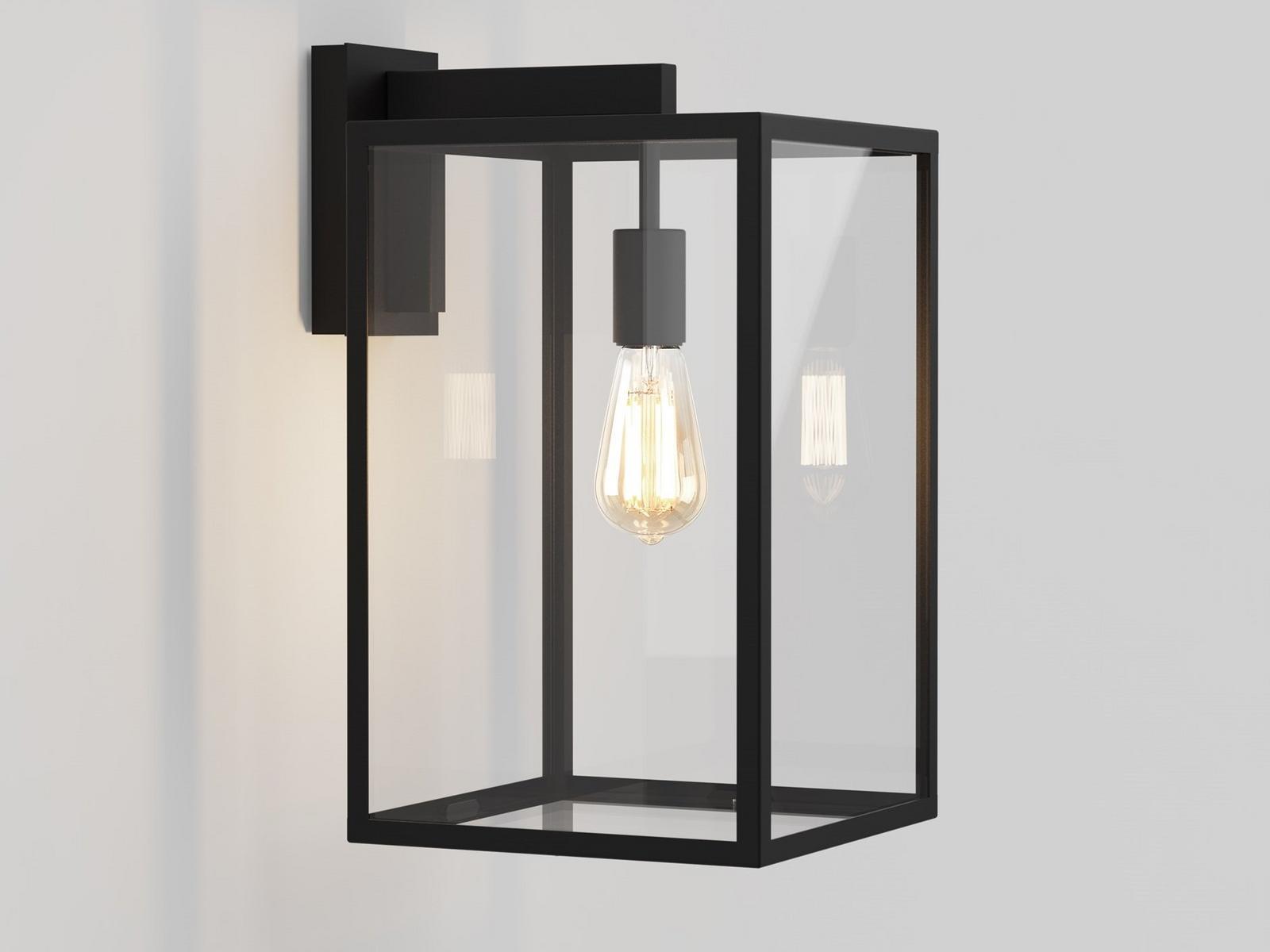 Glass and steel Outdoor wall Lamp with dimmer | Box by Astro lighting