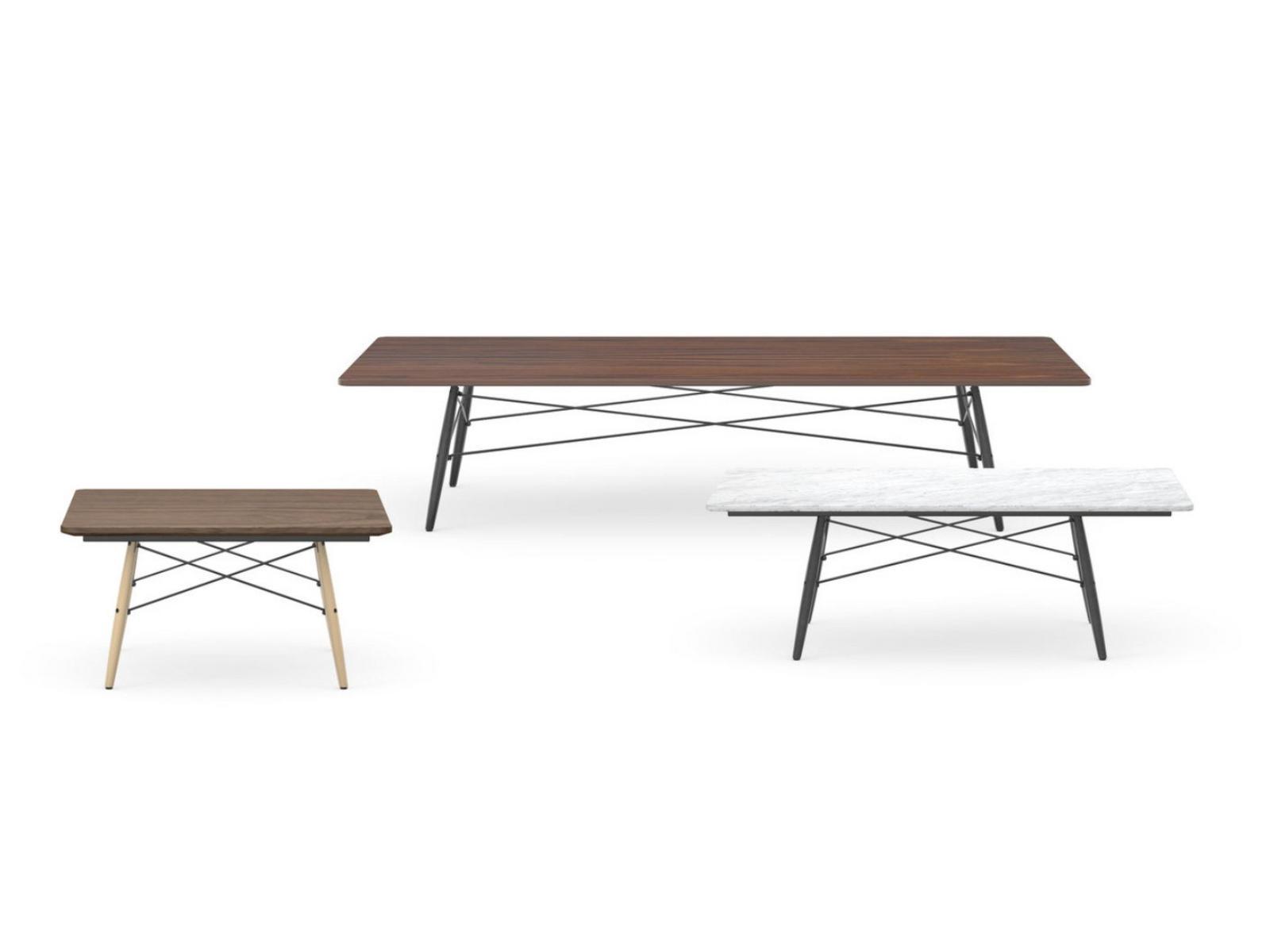 Square coffee table with solid American walnut top | Eames Coffee Table by Vitra
