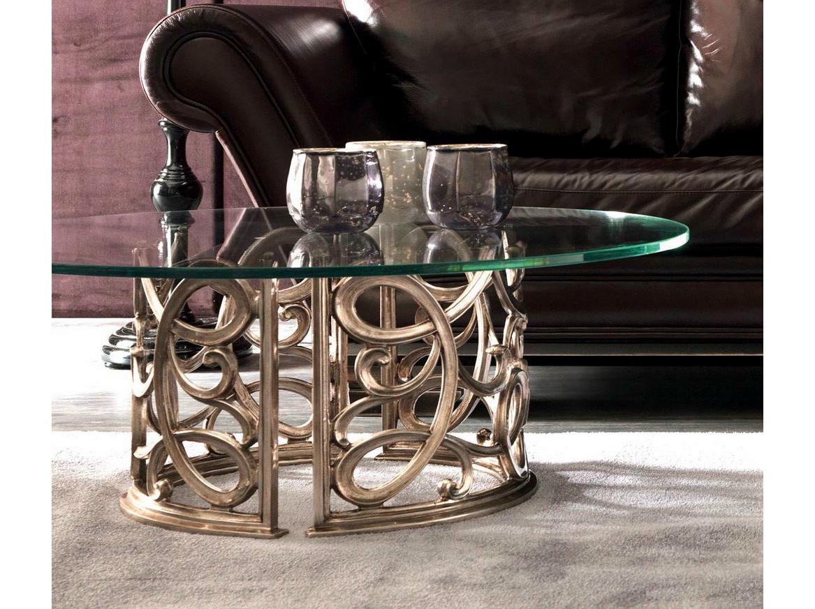 Low round glass coffee table | Flora by Corte Zari
