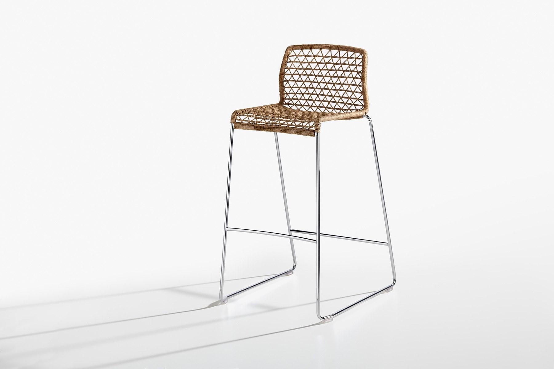 High stool with footrest | Vela by Potocco
