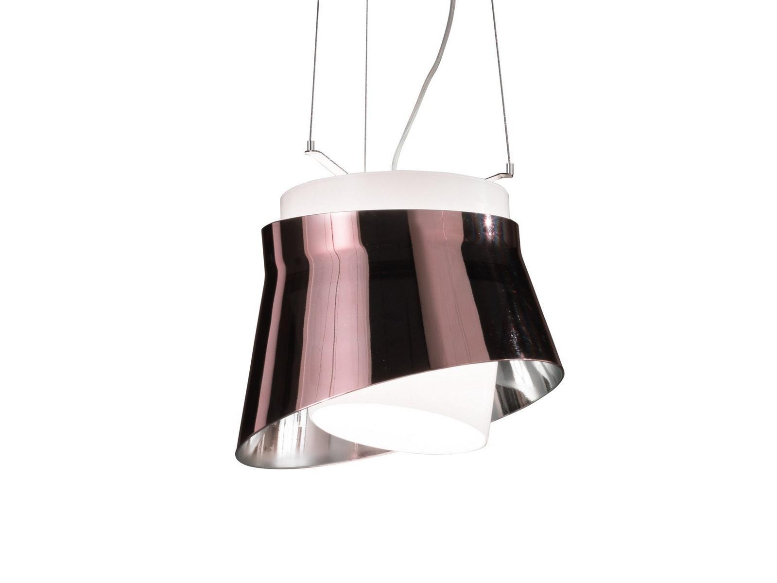 Glass and steel pendant lamp | Aria Sp by Vistosi