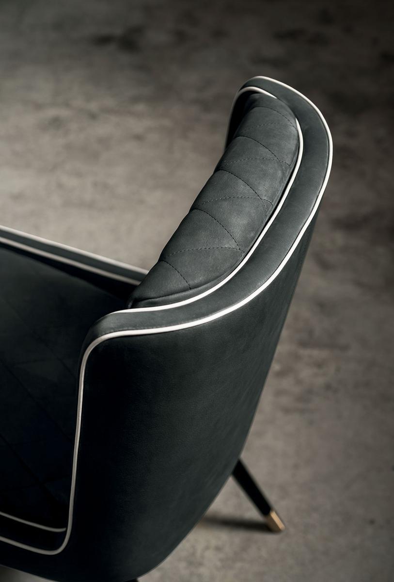 Upholstered leather chair | Dolly Baby by Baxter