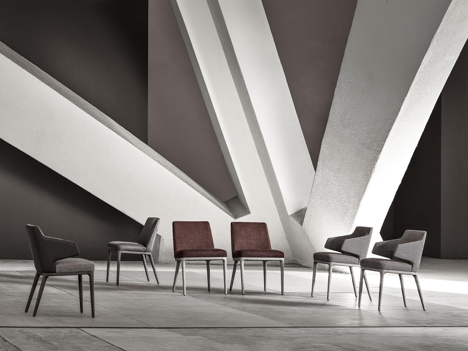 Upholstered leather chair | Amanda by Frigerio