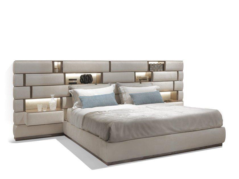 Upholstered fabric double bed | Emotion by Visionnair