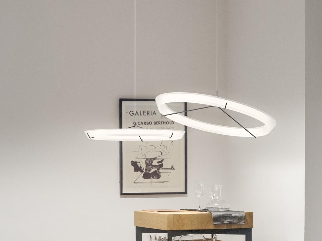 LED steel pendant lamp | Halo Jewel 2350_2351 by Vibia