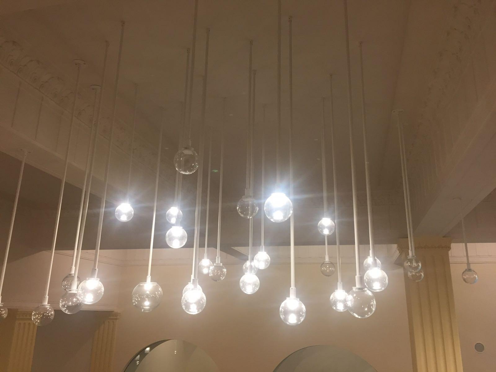 LED glass and aluminium pendant lamp | Bangster by Dark