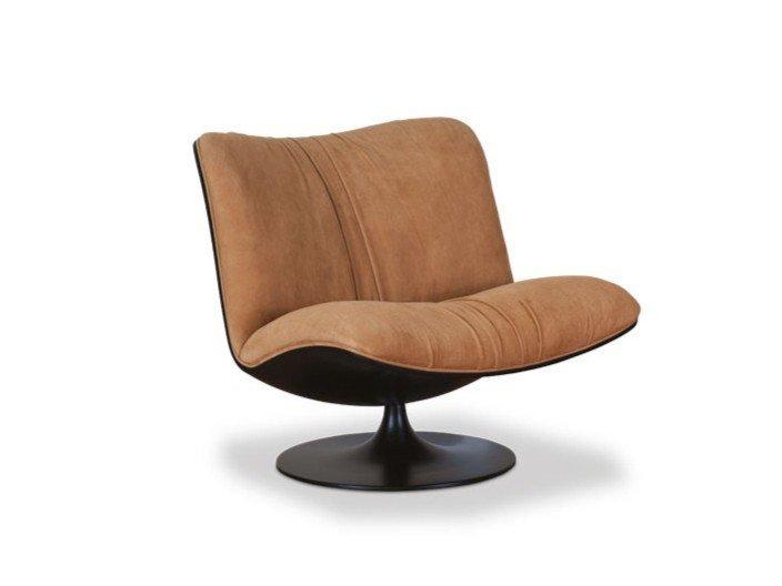 Swivel leather armchair | Marilyn by Baxter