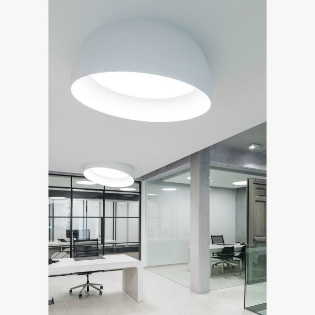 LED semi-inset ceiling lamp | Superdome Recessed by Delta light